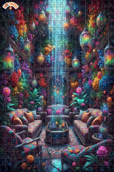 Teona Ahşap لغز خشبي رائع على شكل حديقة بطبقتين مع إطار 500 قطعة 50×30