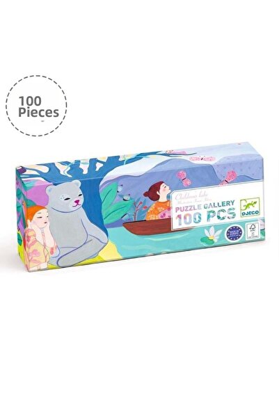djeco بازل بانورامي 100 قطعة - بحيرة الاطفال