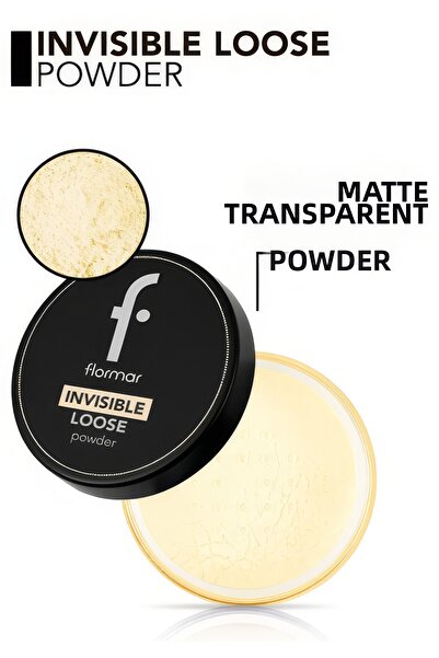 Flormar بودرة غير مرئية شفافة وشبه مطفية، بودرة تثبيت