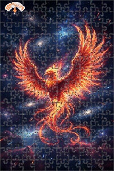 Teona Ahşap لغز خشبي مؤطر بطبقتين بمظهر لوحة زيتية لطائر الفضاء الأسطوري، 150...