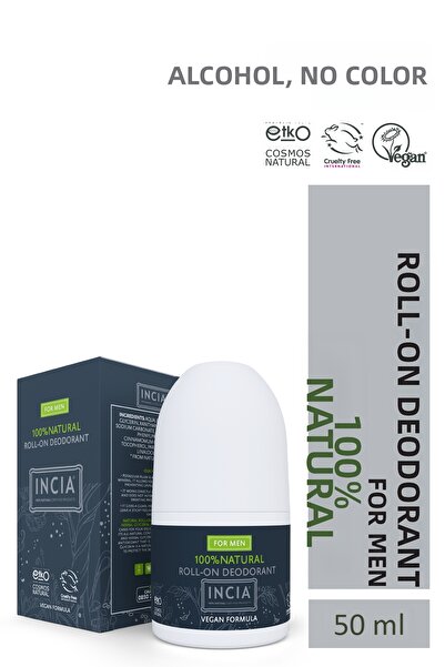 Incia مزيل العرق الطبيعي 100% مضاد للعرق وخالي من البقع للرجال 50 مل
