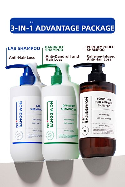 DR BANGGIWON Anti-Hair Loss 3-Piece Advantage Set Shampoo Series 3X500 ml (Li...