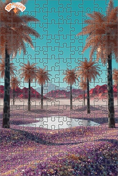 Teona Ahşap لغز خشبي مؤطر بطبقتين من فنون رقمية غامضة من غابة نخيل فاها 150 ق...