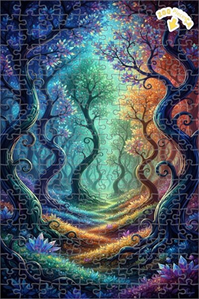 Teona Ahşap لغز خشبي مؤطر بطبقتين من ماسالي فورست دريم 200 قطعة 25x35