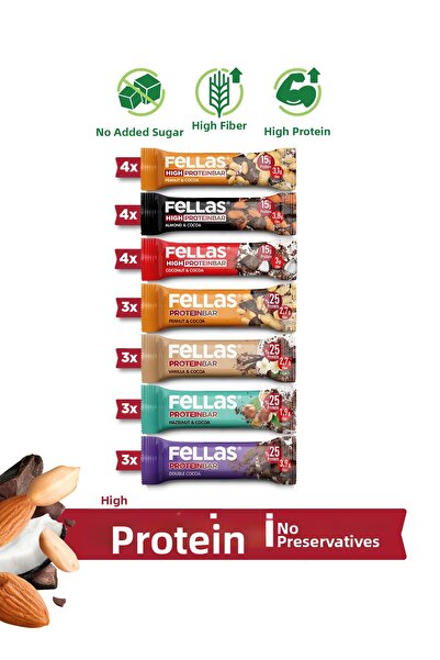 Fellas علبة بروتين بار سوبر كارما - 24 قطعة (بروتين بار عالي البروتين (45 جرا...