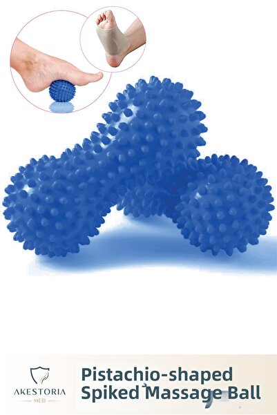 Akestoria Med Peanut Shape Spiky Massage Ball, Sensory Stimulating, Body Musc...