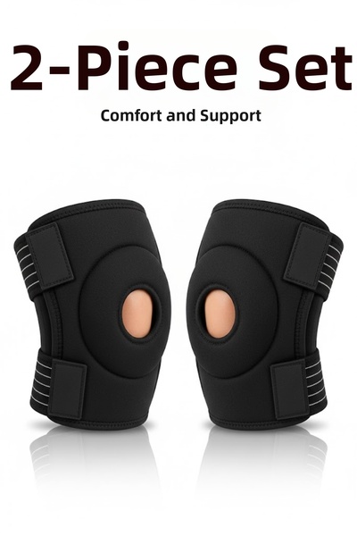 Empressco Adjustable Medical Knee Brace Double Set, Meniscus and Patella Liga...