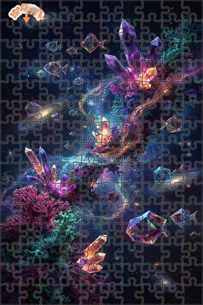 Teona Ahşap لغز خشبي بإطار مزدوج الطبقات على شكل أسماك كريستالية مرجانية 150 ...