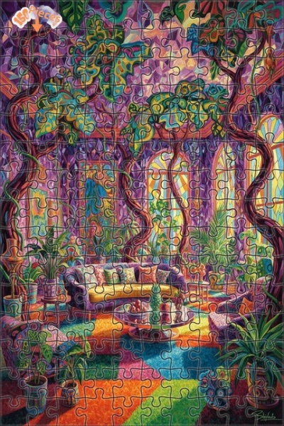 Teona Ahşap لغز خشبي بمظهر لوحة زيتية لقاعة الغابة السحرية 150 قطعة 20×30