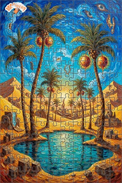 Teona Ahşap لغز خشبي بإطار مزدوج الطبقات بمظهر لوحة زيتية سريالية 150 قطعة 20×30