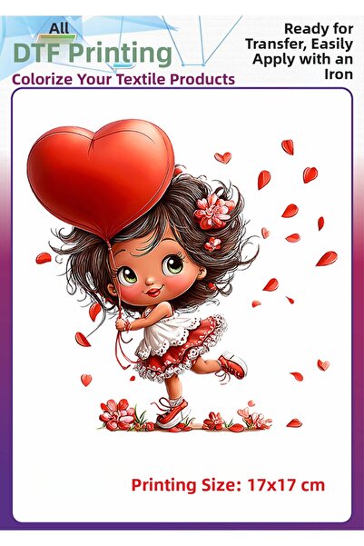 F17 Ajans Tricou drăguț pentru fetiță, cu imprimeu textil termoadeziv