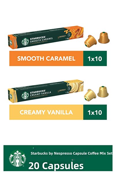 Starbucks مجموعة تذوق القهوة بنكهات متنوعة متوافقة مع نسبريسو، 20 كبسولة (كرا...