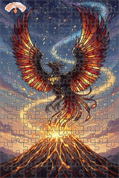 Teona Ahşap لغز خشبي بإطار مزدوج الطبقات بمظهر فسيفساء زجاجي من أليفين، 150 ق...