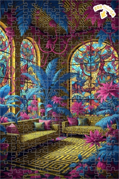 Teona Ahşap لغز خشبي بإطار مزدوج الطبقات من تروبيكال وايلد لايف، 200 قطعة، 25×35