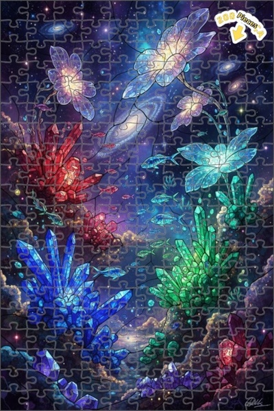 Teona Ahşap لغز خشبي مؤطر بطبقتين بمظهر الألوان المائية من حديقة الكريستال في...