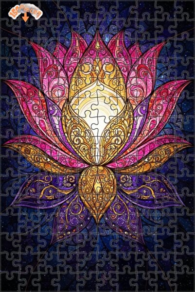 Teona Ahşap لغز خشبي بمظهر فسيفساء زجاجية من نوع مور سامبان روز 150 قطعة 20x30