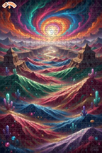 Teona Ahşap لغز خشبي مؤطر بطبقتين من غاماكسي فاهاي المغامرة 500 قطعة 50x30