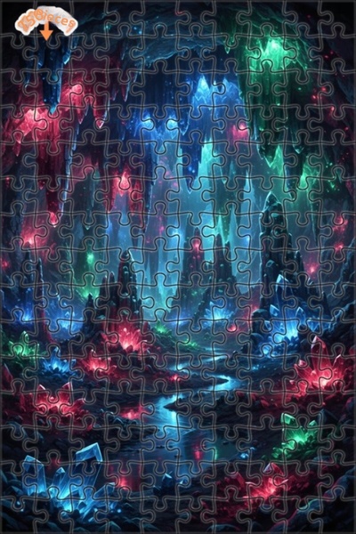 Teona Ahşap لغز خشبي بإطار مزدوج الطبقات من كريستال كهوف أرض العجائب 150 قطعة...