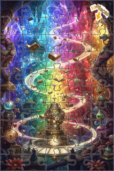 Teona Ahşap لغز خشبي مؤطر بطبقتين من عالم الكريستال السحري 50 قطعة 15×25