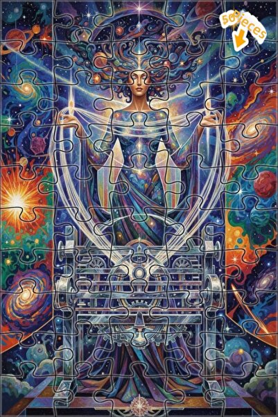 Teona Ahşap لغز خشبي بمظهر لوحة زيتية للنساء من كوزميك دوكمير، 50 قطعة، 15×25