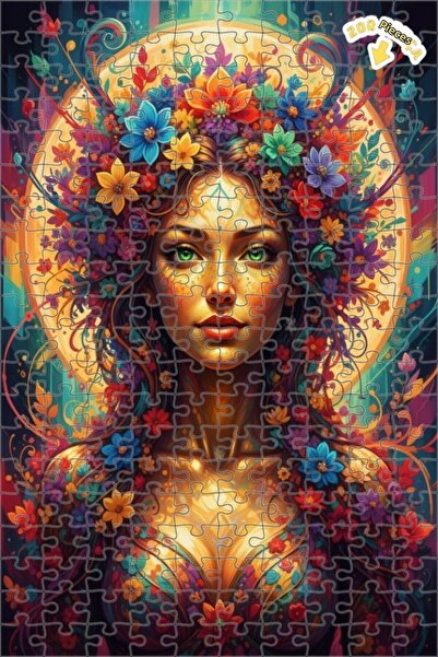 Teona Ahşap لغز خشبي بإطار مزدوج الطبقات بمظهر اللوحات الزيتية بألوان الربيع ...