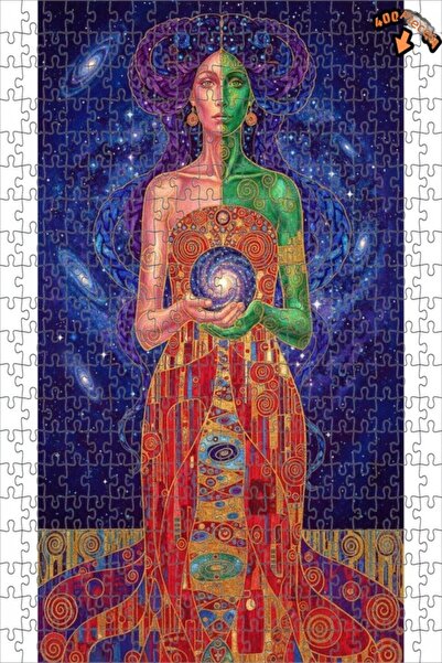 Teona Ahşap لغز خشبي مطلي بالزيت بتصميم الكون الكوني، لغز خشبي بإطار مزدوج ال...