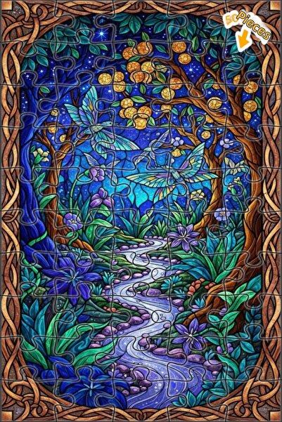 Teona Ahşap لغز خشبي مؤطر بطبقتين مقطوع بالليزر بمظهر ألوان مائية لساعة غابة ...