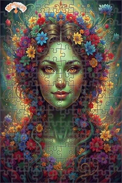 Teona Ahşap لغز خشبي رائع بتصميم زهرة تاج الطبيعة، بمظهر لوحة زيتية، 150 قطعة...