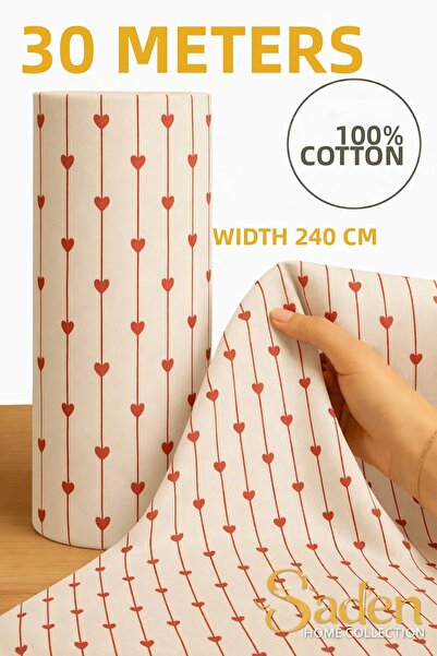 SADEN HOME 30 Meters Patterned Bed Sheet Fabric - Sheet Fabric Width: 240 cm ...