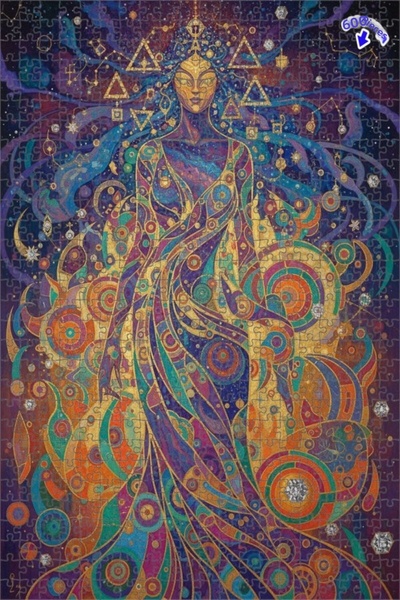 Teona Ahşap لغز خشبي بإطار مزدوج الطبقات بمظهر الألوان المائية للنساء من كوزم...