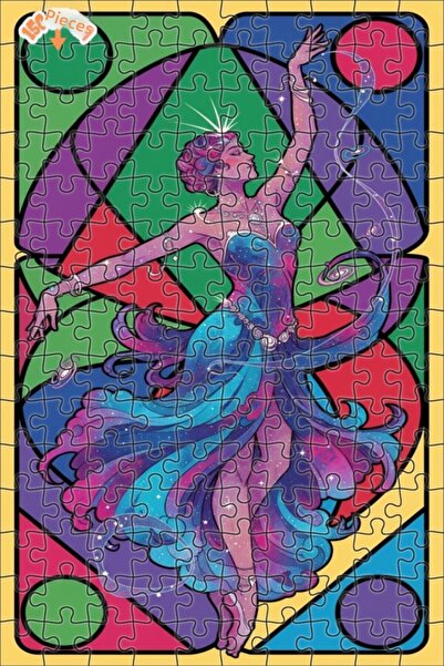 Teona Ahşap لغز خشبي بإطار ملون من كوزميك دانسر 150 قطعة 20x30