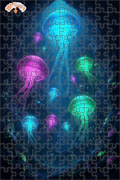 Teona Ahşap لغز خشبي بإطار مزدوج الطبقات بمظهر لوحة زيتية ساحرة تحت الماء 150...