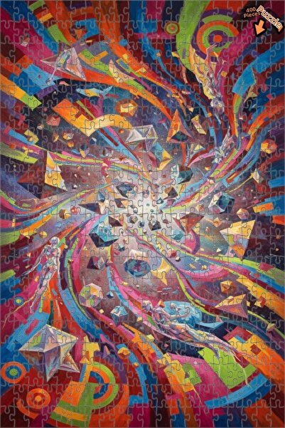 Teona Ahşap لغز خشبي ملون بإطار ذو طابقين بمظهر لوحة زيتية يصور أحلامًا كونية...