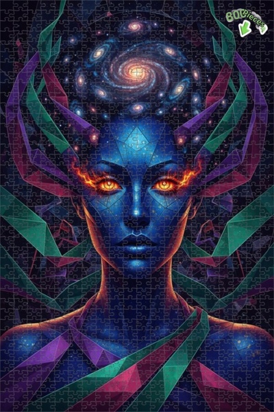 Teona Ahşap لغز خشبي بإطار مزدوج الطبقات بمظهر لوحة زيتية للمرأة الكونية 800 ...