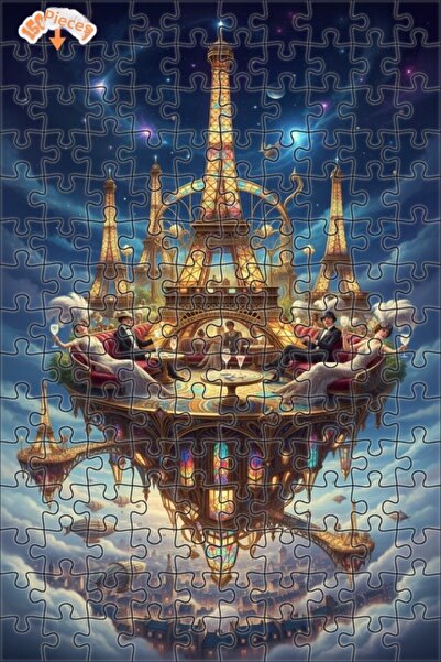 Teona Ahşap لغز خشبي بإطار مزدوج الطبقات من سكاي سيتي ستيمبانك 150 قطعة 20x30