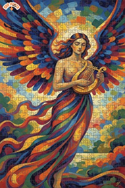 Teona Ahşap لغز خشبي بإطار مزدوج الطبقات بمظهر لوحة زيتية يصور نغمة إله السما...