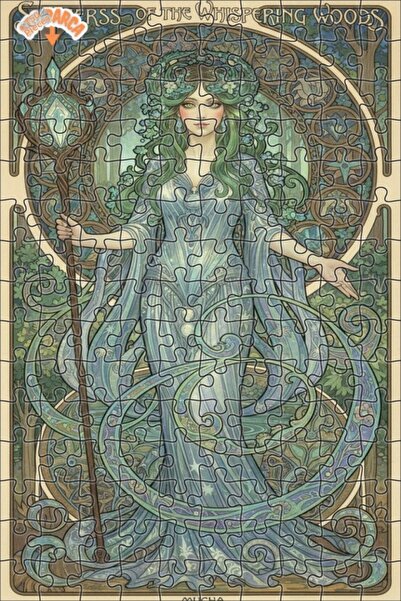 Teona Ahşap لغز خشبي بإطار مزدوج الطبقات بتصميم ساحر للساحرة في الغابة الرائع...