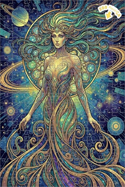 Teona Ahşap لغز خشبي بإطار مزدوج الطبقات مستوحى من روح المرأة في الكون 200 قط...