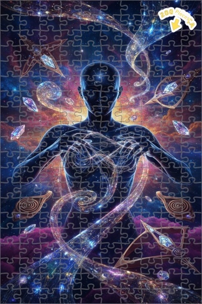 Teona Ahşap لغز خشبي بإطار مزدوج الطبقات بتصميم نجمي يصور الإبداع الكوني 200 ...