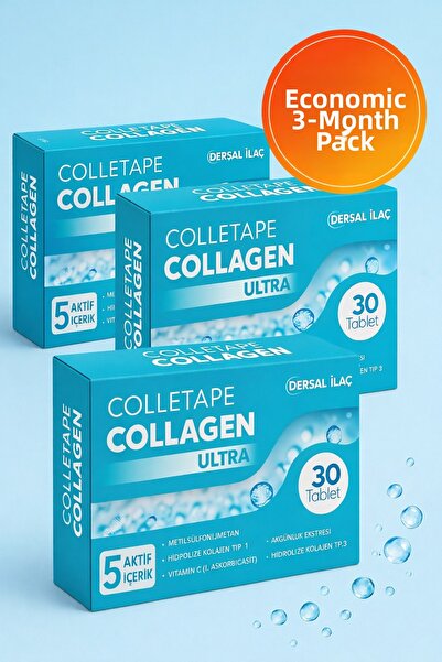 colletape باقة علاج الكولاجين ألترا لمدة 3 أشهر (3 علب)