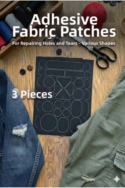 sonx Black Adhesive Fabric Patch Kit – 3 Pcs Practical Solution for Repairing...