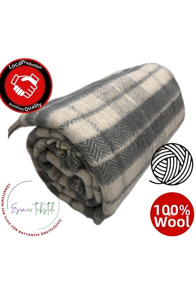 Özyün One Hundred Percent Wool Single-Person Blanket Is Ultra Soft, Top Quali...