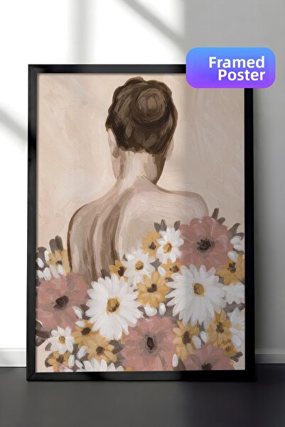 Postifull Εικόνα με κορνίζα με λουλούδια, μαύρο πλαίσιο και αφίσα, ζωγραφική ...