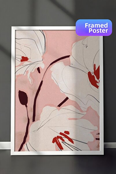 Postifull Pictură înrămată în rama Bold Blossom, cadru alb și poster, pictură...