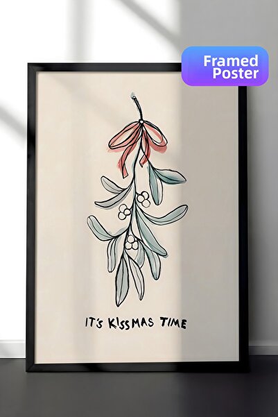 Postifull Πίνακας με μαύρο πλαίσιο, Πρωτοχρονιάτικη αφίσα, Πρωτοχρονιάτικη δι...