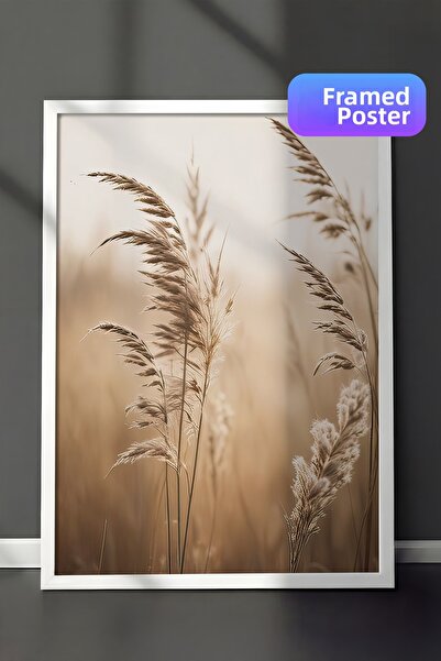 Postifull Tablou înrămat cu lumina soarelui, cadru alb și poster, pictură ver...