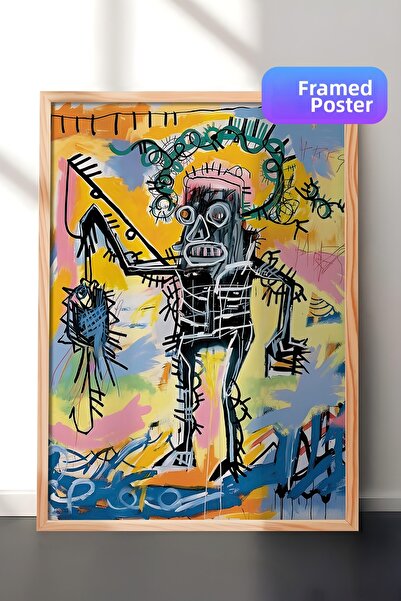 Postifull Tablou cu rama din lemn, set de postere si rame, seria Electric fis...