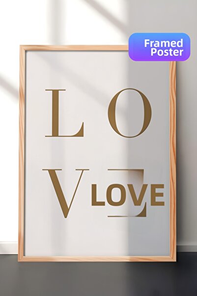 Postifull Tablou înrămat cu aur, cadru din lemn și poster, pictură verticală ...