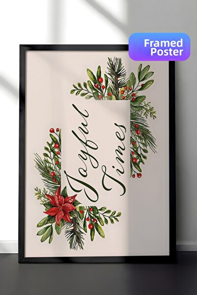 Postifull Πίνακας με μαύρο πλαίσιο, Πρωτοχρονιάτικη αφίσα, Πρωτοχρονιάτικη δι...