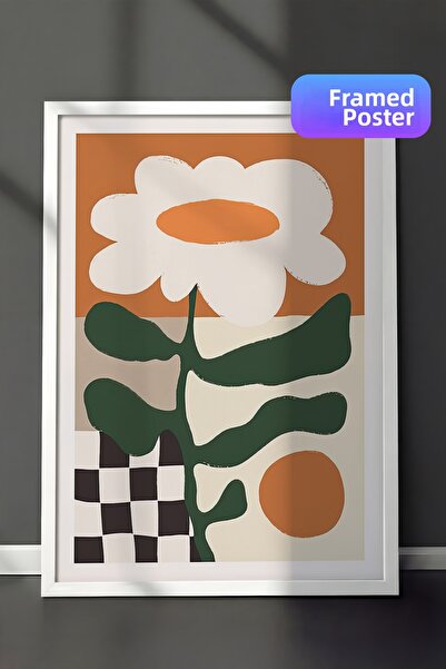 Postifull Tablou cu rama albă, set de poster și rame, pictură de perete, seri...